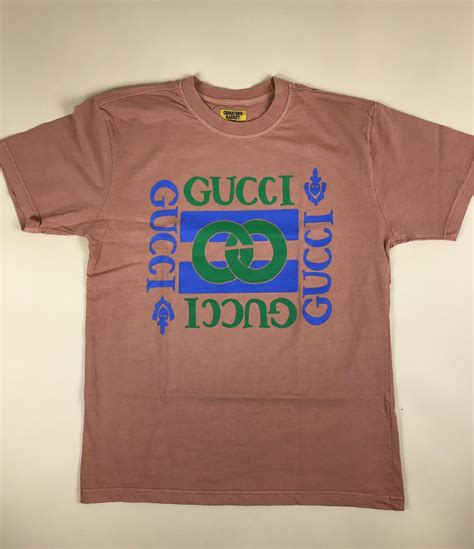 washed t shirt with gucci print fake|bootleg Gucci shirt chinatown market.